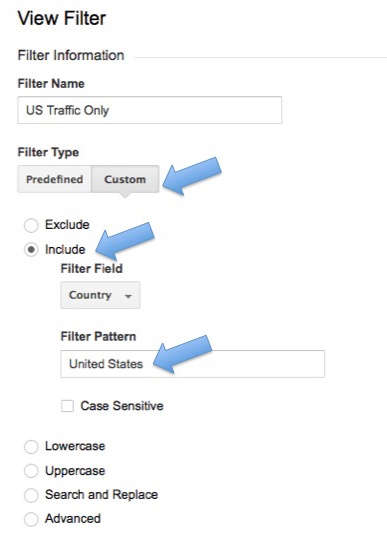 US Traffic Only Filter in Analytics